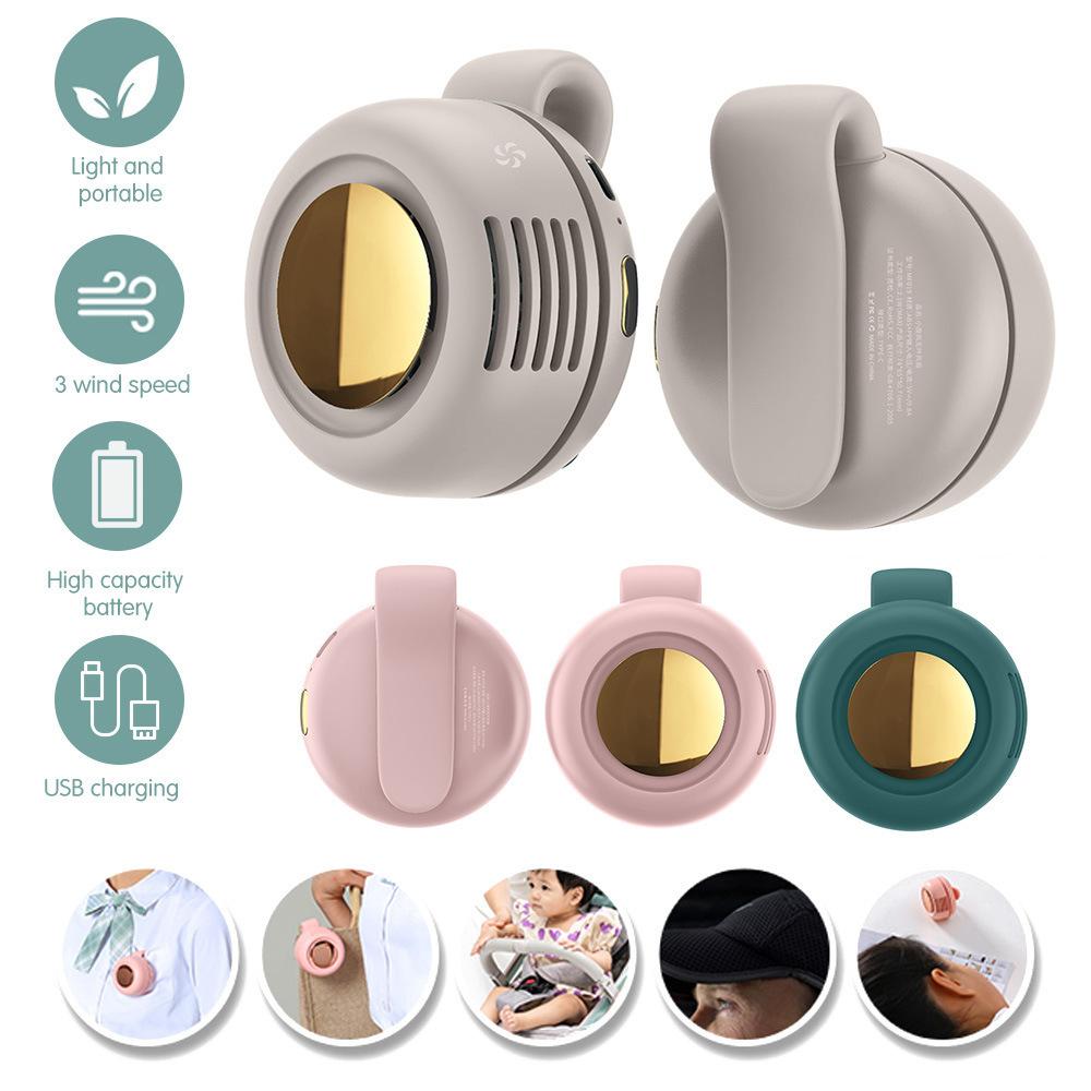 Oscillating Fan Clip - Portable Silent Fan Mini USB Rechargeable