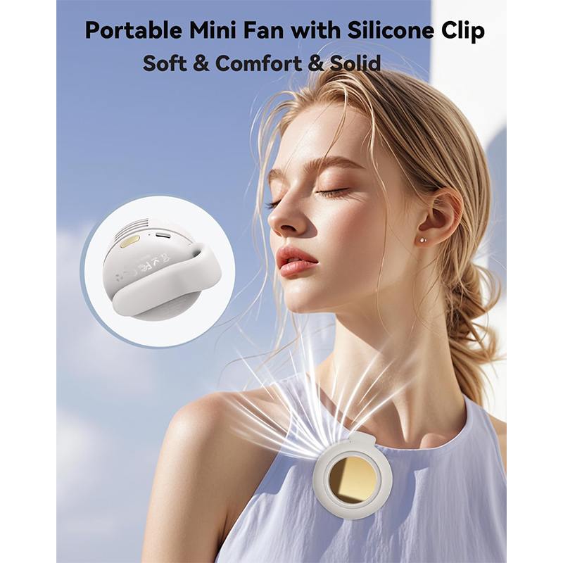 Oscillating Fan Clip - Portable Silent Mini Bladeless Fan Clip