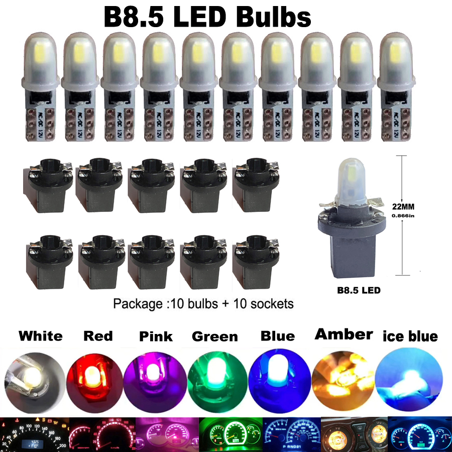 Grow Light T5 - 10pcs T5 PC74 B8.5 LED Canbus
