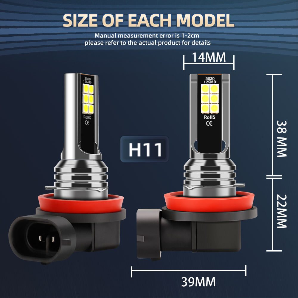 2Pcs 6000K White Car LED Fog L - Grow Light T5 บทวิจารณ์และราคา