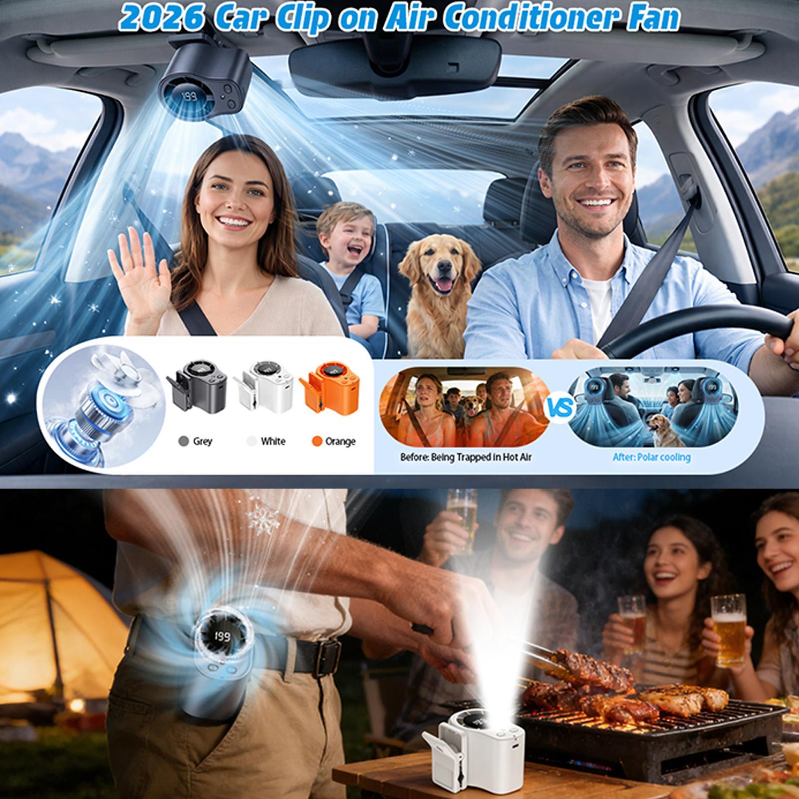Portable Car Clip Fan 360 Degr - Oscillating Fan Clip บทวิจารณ์และราคา