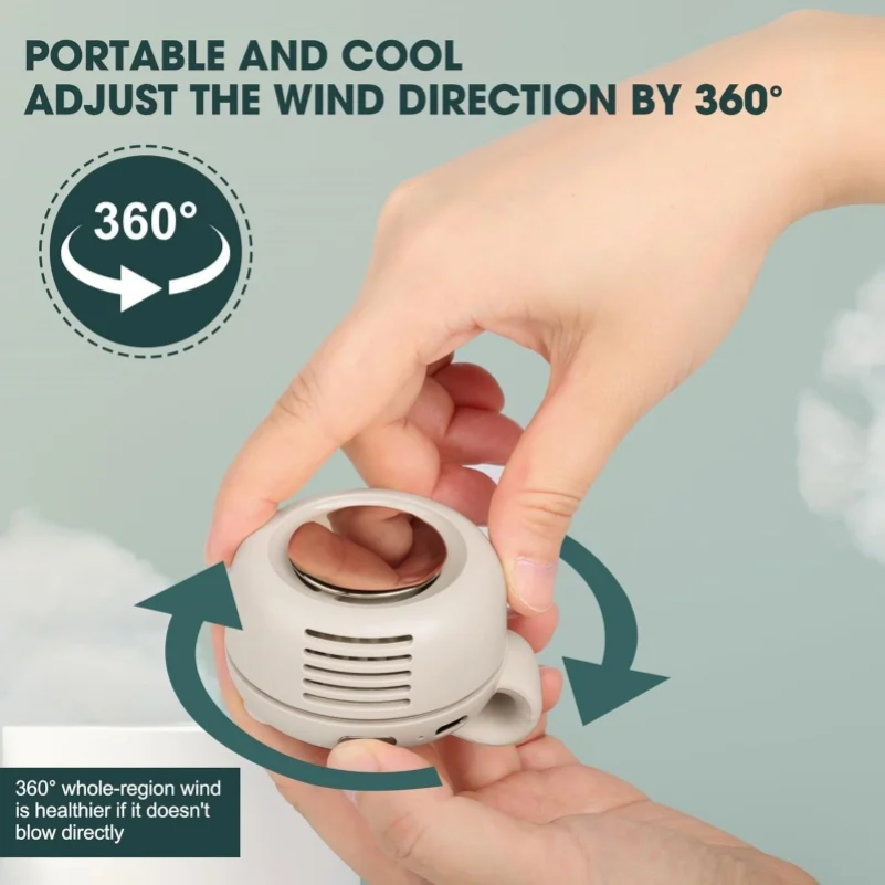 Portable Silent Bladeless Mini - Oscillating Fan Clip บทวิจารณ์และราคา