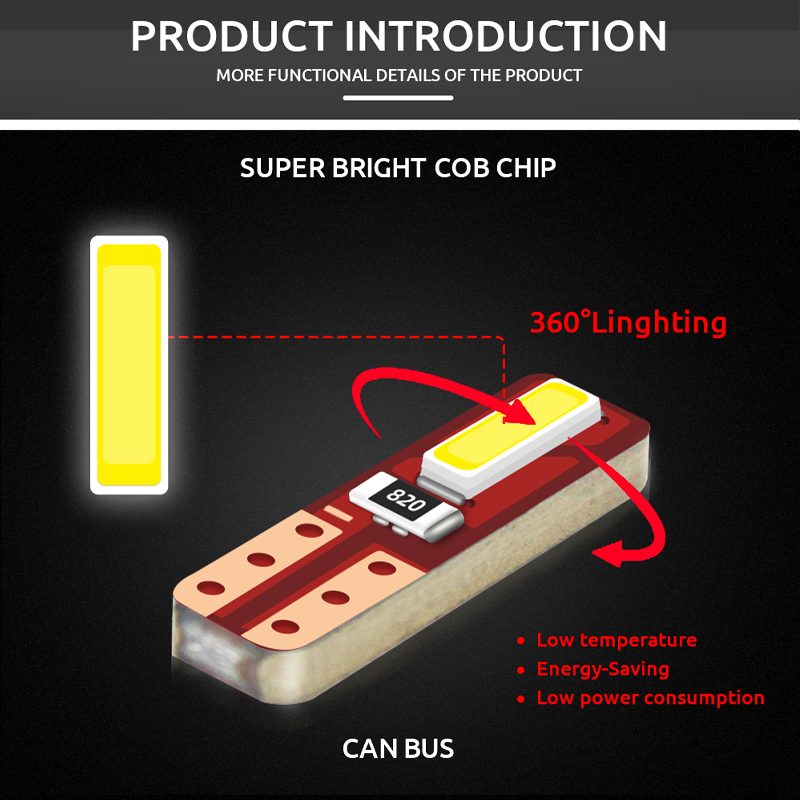 10Pcs T5 Led Bulb Canbus W3W 7 - Grow Light T5 บทวิจารณ์และราคา